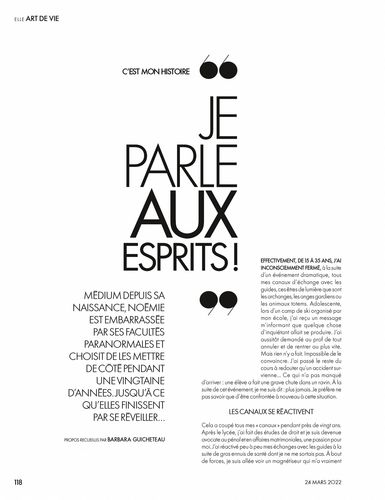 Article dans le magazine Elle